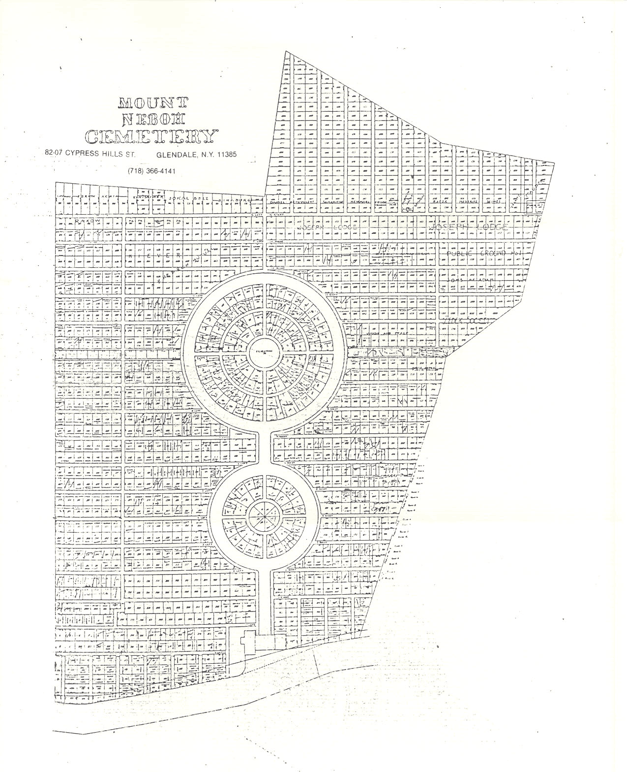 Map of Mt. Neboh Cemetery